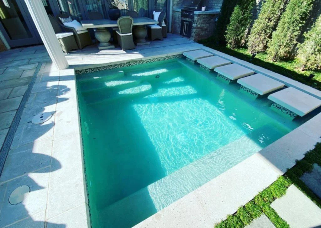 Leisure Pool With Lounge Chairs